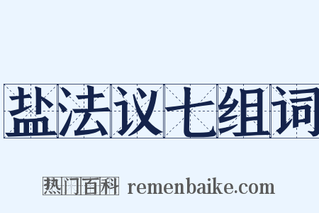 盐法议七组词是什么意思的图片